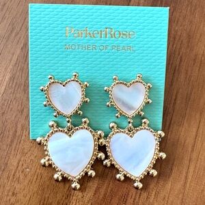 Parker Rose Double Heart Earrings